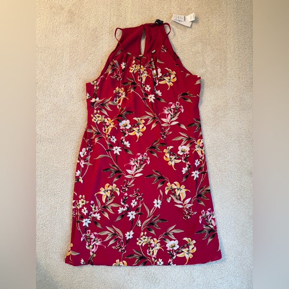 NWT White House Black‎ Market Red Halter Sundress - Size:Large